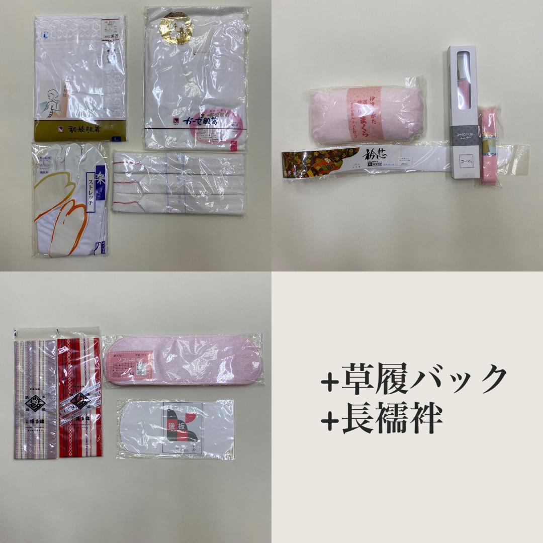 振袖フルセット 緑 グリーン 成人式 草履バック付 裄66cm S-188