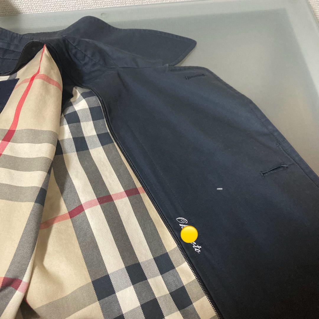 バーバリー Burberry ネイビー 紺 コート ライナー付き メンズ