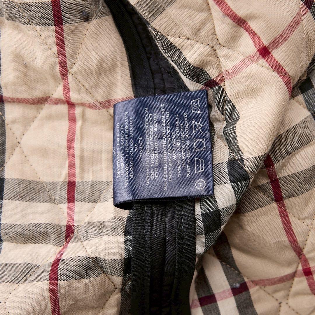BurberryLondonノバチェック裏地フード付き ロングコートキルティング