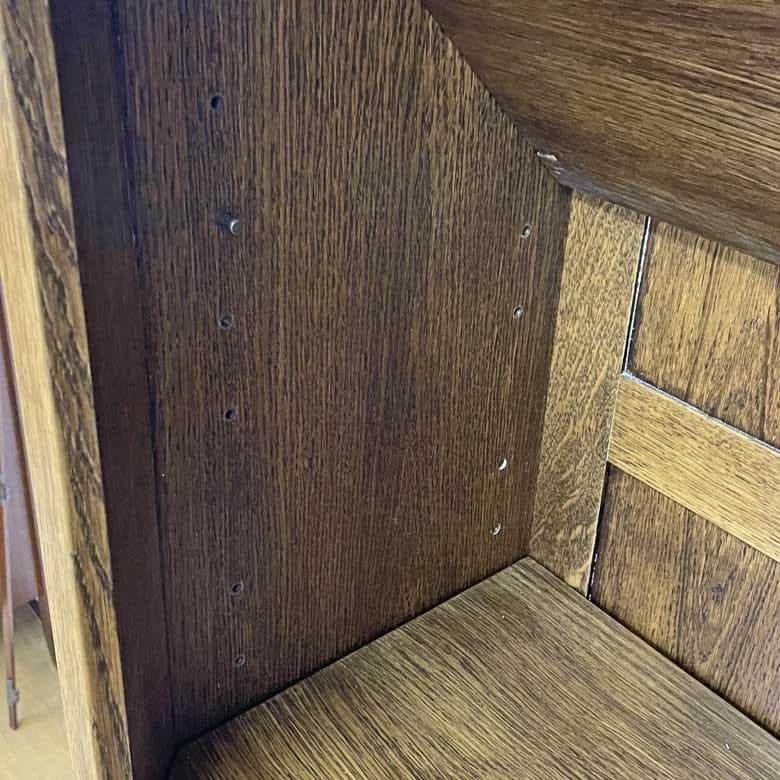 オーク無垢材 本棚 ブックケース 木製 ルーマニア製 起立木工 ヴィンテージ