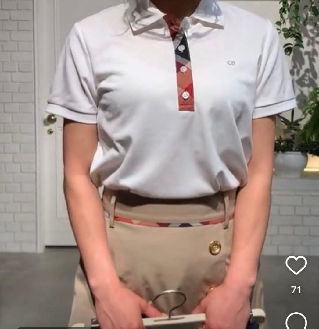 新品ブルーレーベルクレストブリッジ 原宿店限定 半袖 ポロシャツ 38 赤