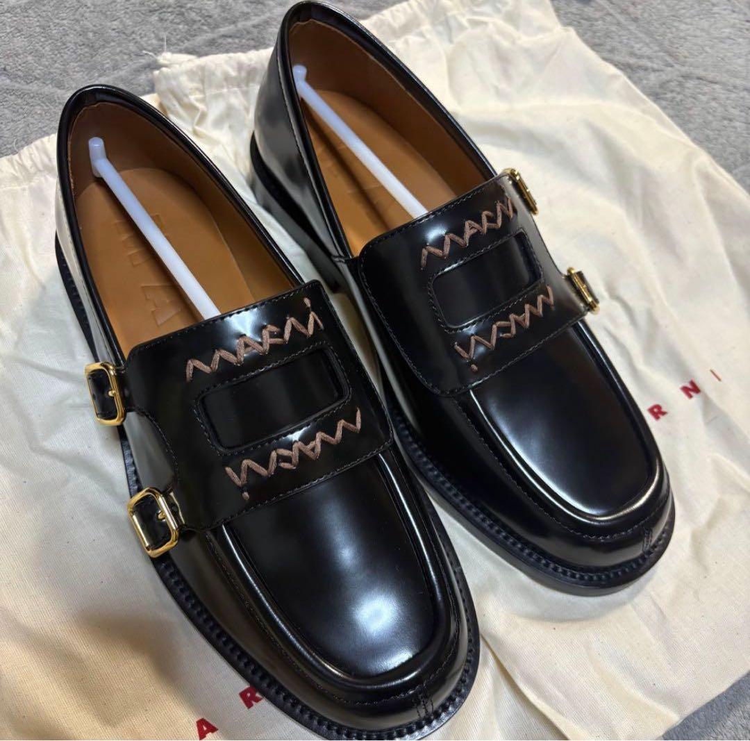 MARNI Bambi ローファー 38サイズ　ダブルバックル