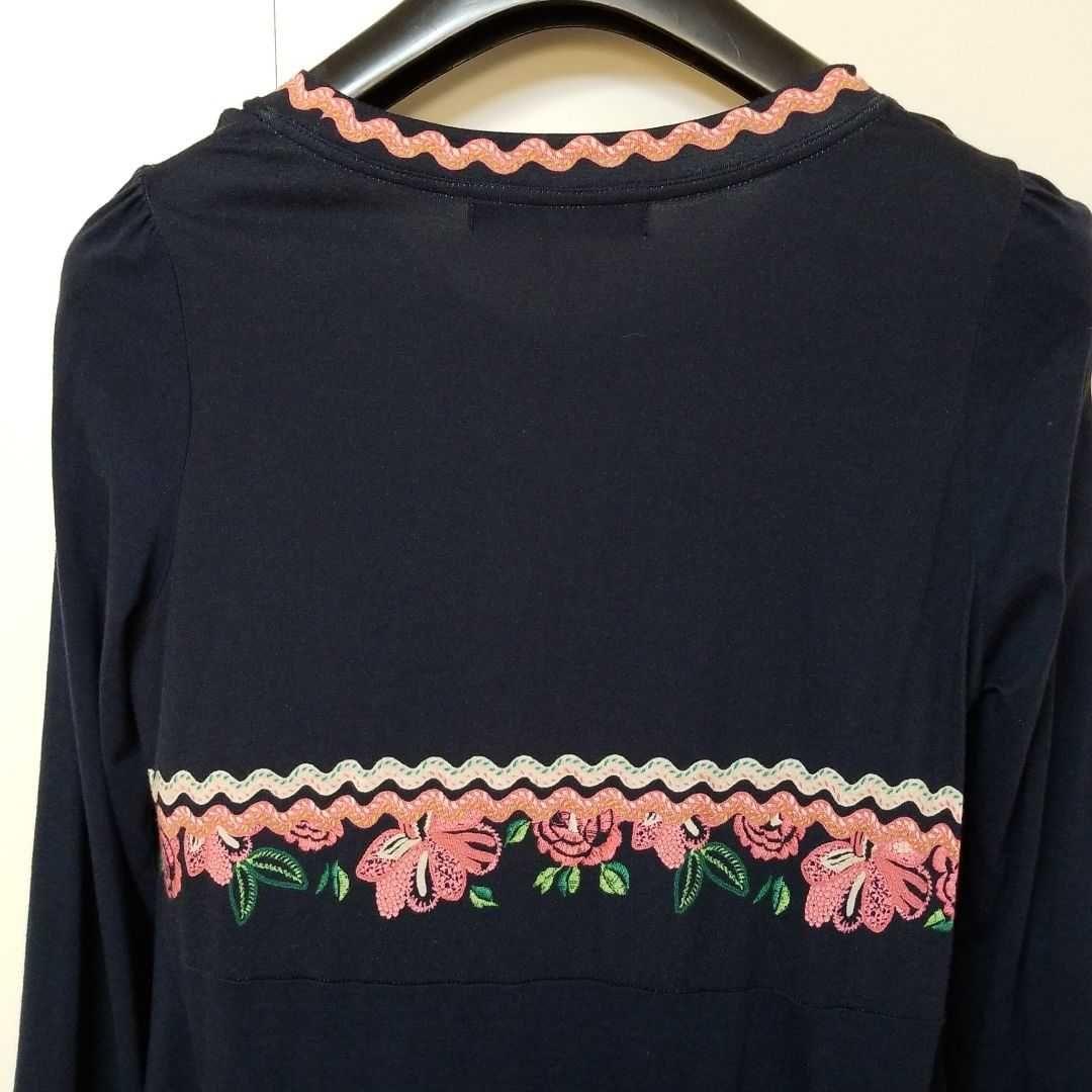 【レア】ドーリーガール バイ アナスイ　長袖ワンピース　濃紺/花柄　サイズ2