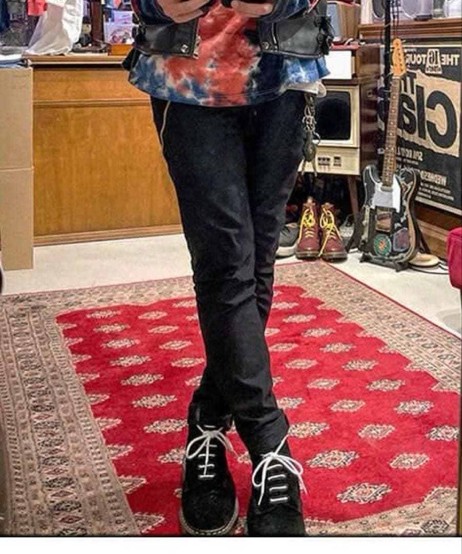 RALEIGH RED MOTEL ZIP SLIM TROUSERS黒 L