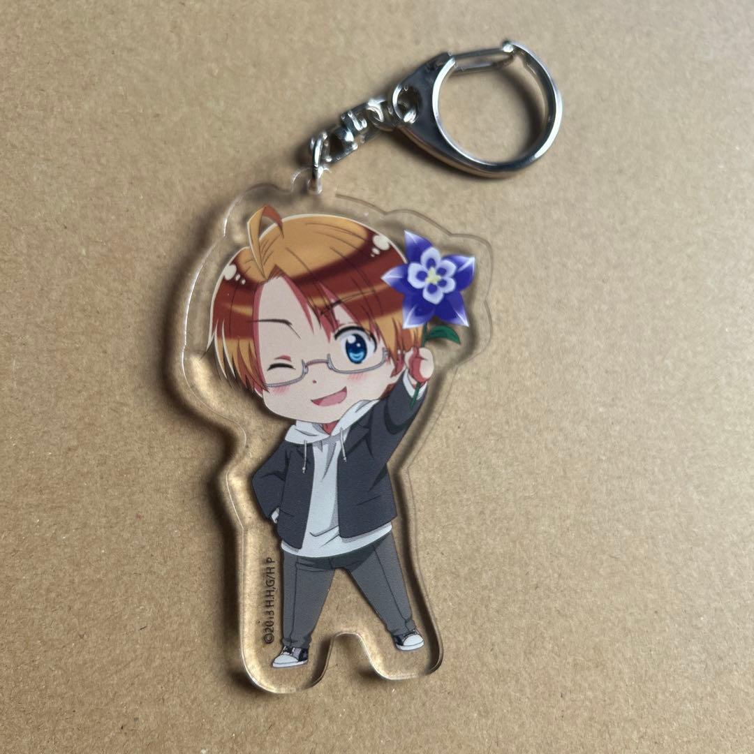 ヘタリア アメリカ でかアクリルキーホルダー アクキー お花 国花