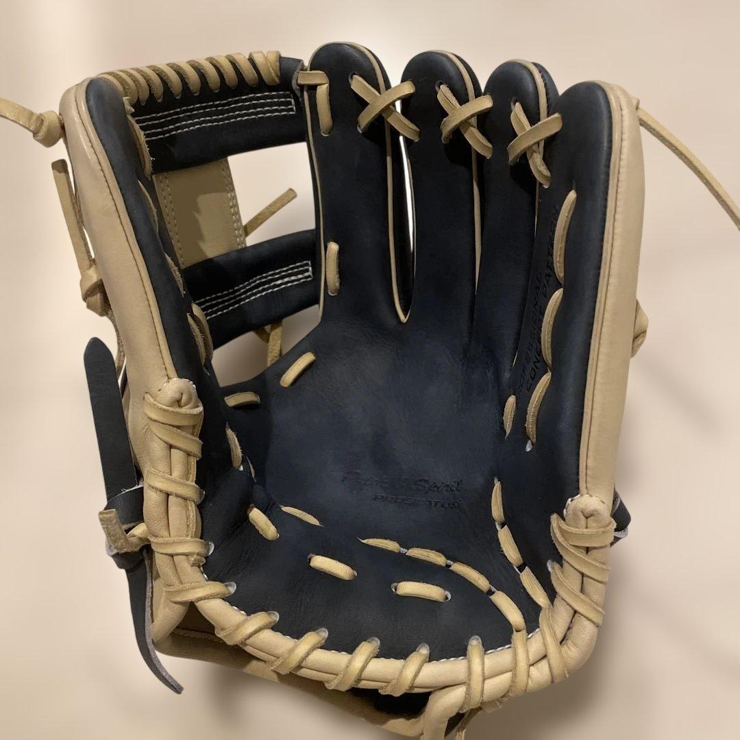 ZETT 軟式グローブ 黒/ベージュ 右投げ用