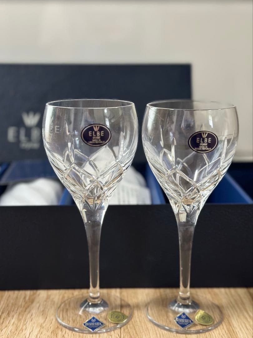 tモーゼル ボヘミアングラス ブルークリスタル 金彩装飾 キャビネット