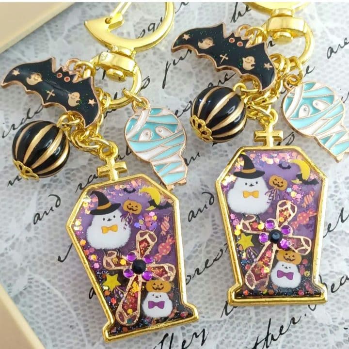 ☆仮面舞踏会☆アマビエさん♪︎　他レジンキーホルダー計19点　ハンドメイド