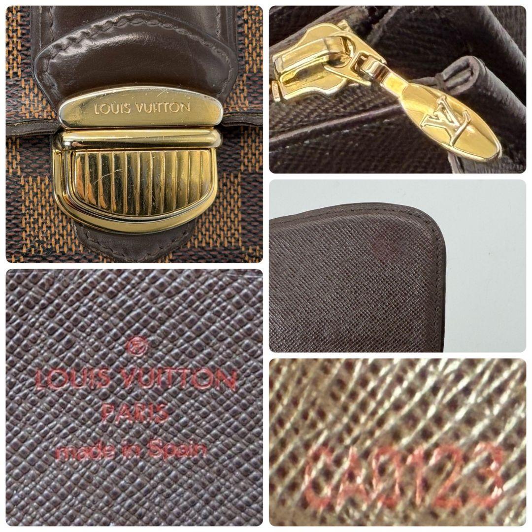 良品 ルイヴィトン ダミエ エベヌ ポルトフォイユ システィナ ブラウン