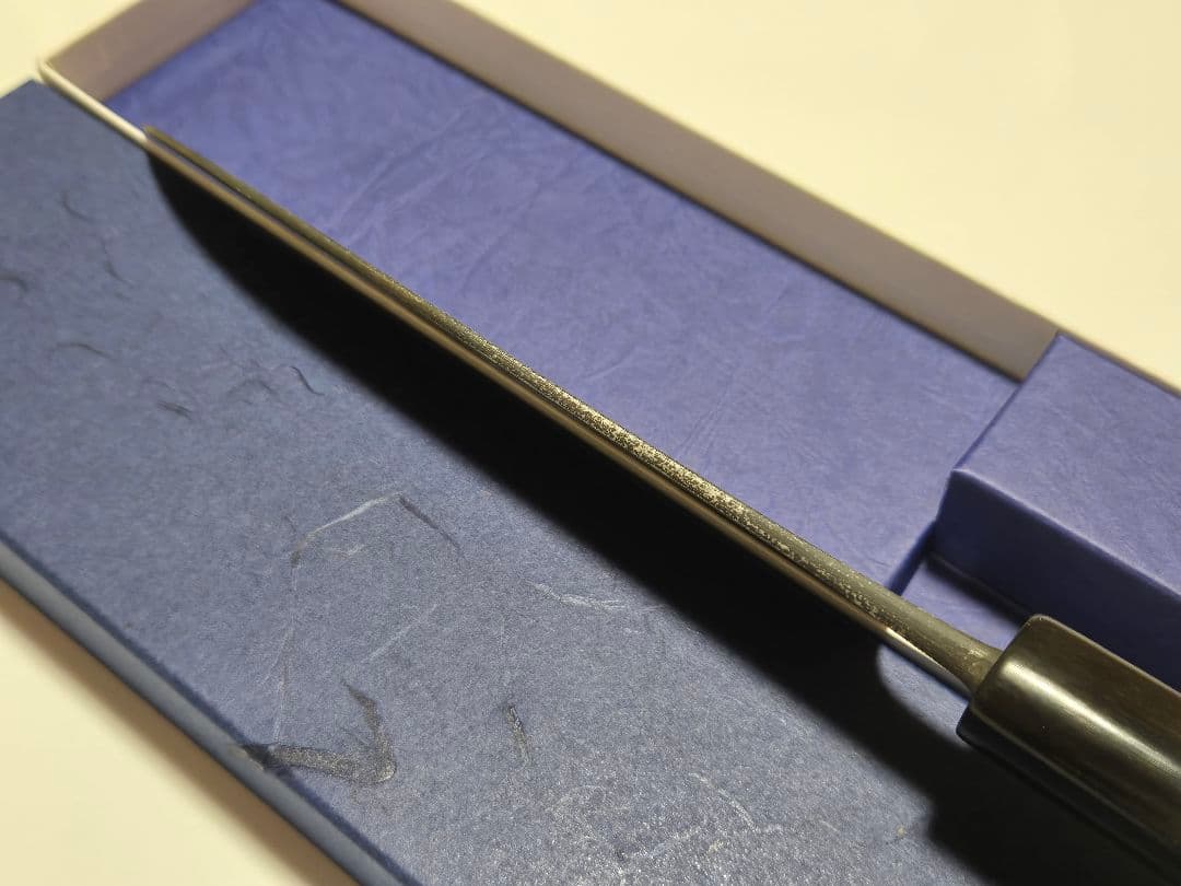 重房 スウェーデン鋼 黒打三徳 包丁 6寸 中古品