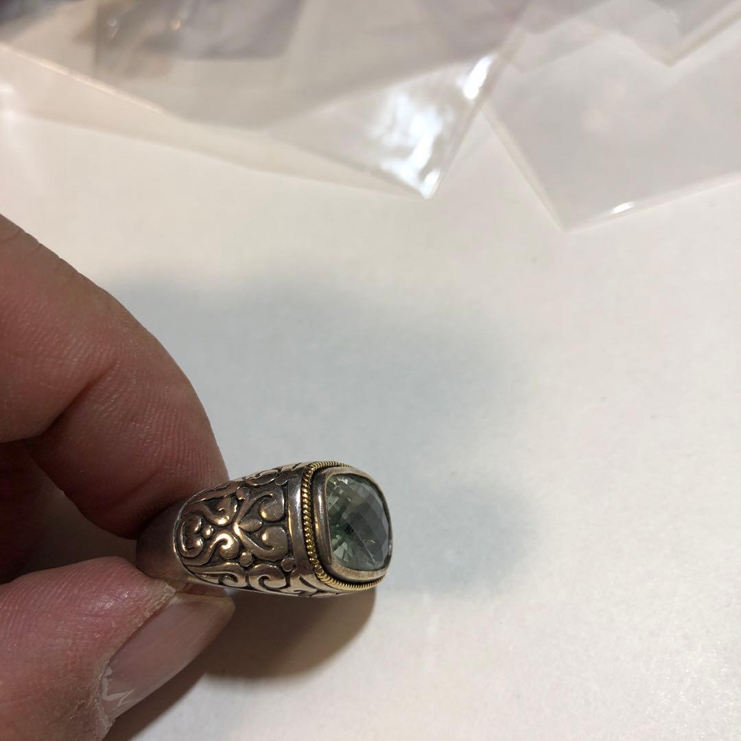 9167 EFFY エフィ リング 18k 925シルバー 約14-15号 - メルカリ