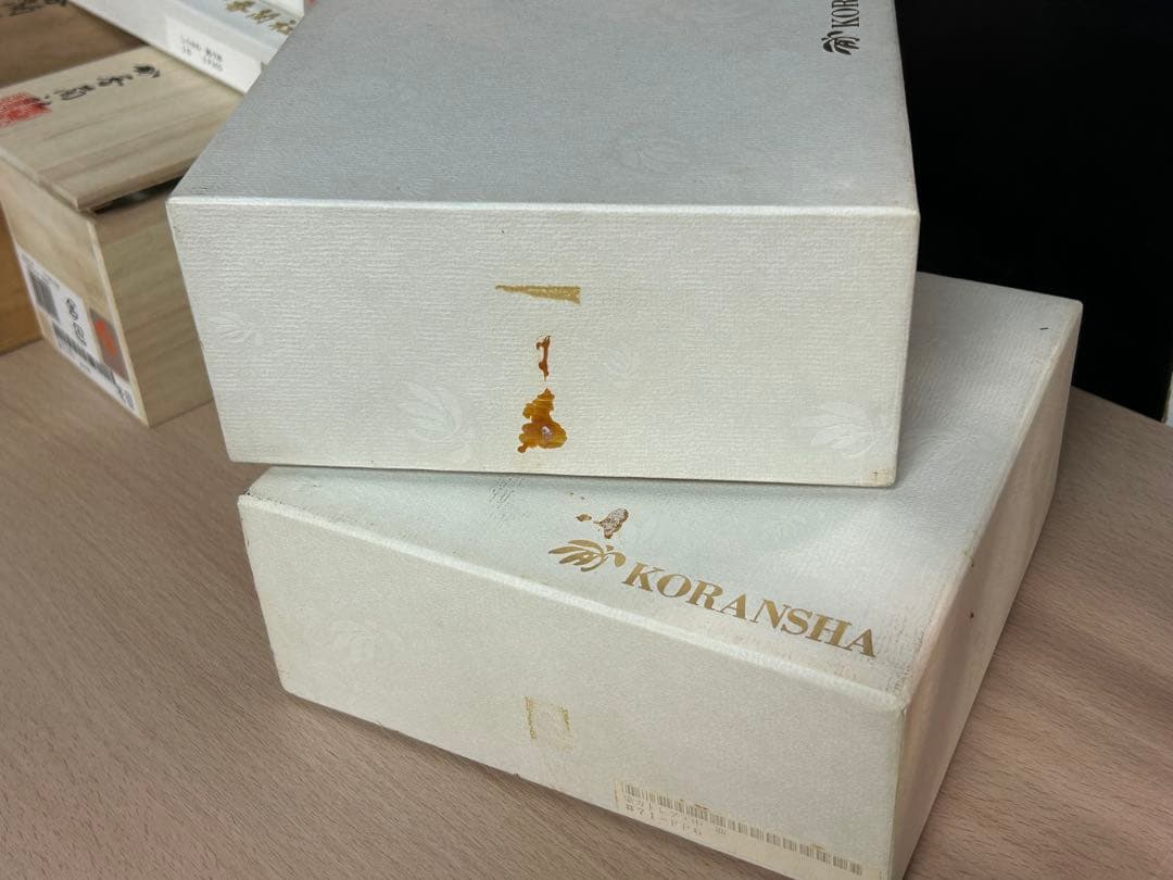 香蘭社　染カトレア　はなむけそう　しらかわ　湯呑み　まとめて