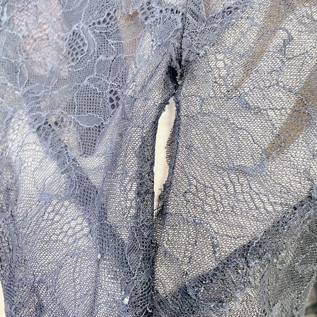 タダシショージ　マキシ丈ドレスワンピース　発表会　総レース　紺　4 イベント