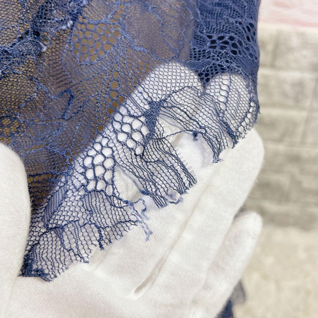 タダシショージ　マキシ丈ドレスワンピース　発表会　総レース　紺　4 イベント