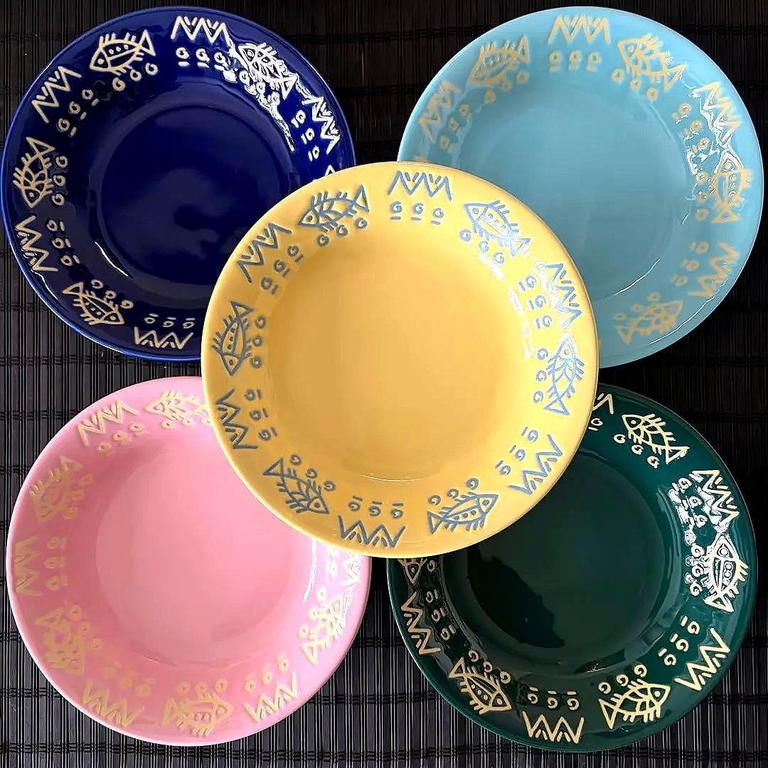 未使用保管品】【藤井風】魚柄ミッチャム カレー皿 パスタ皿 5色