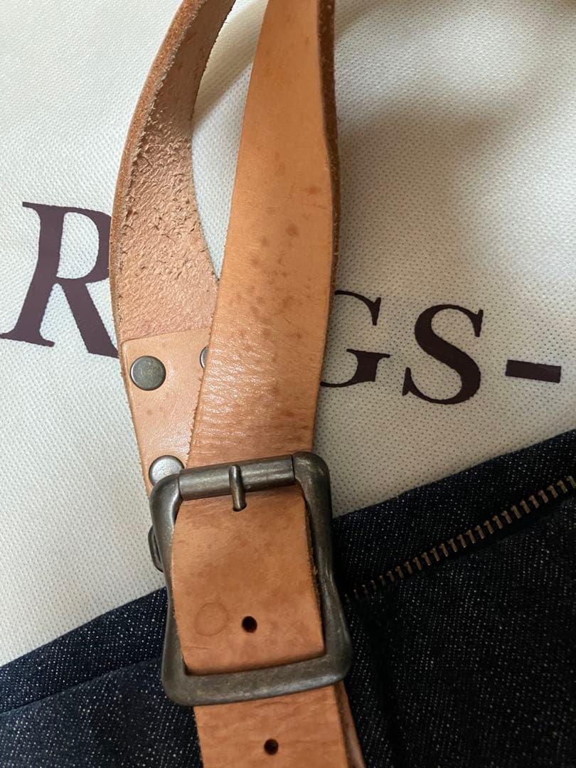 桃太郎ジーンズ　トートバッグ　デニム　本革