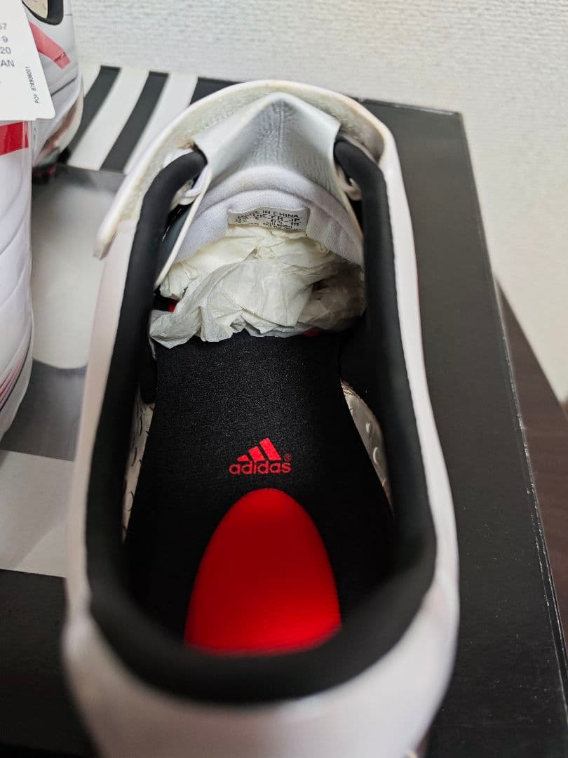 adidas F50 TUNITサッカーシューズ ホワイト/レッド 27.5cm