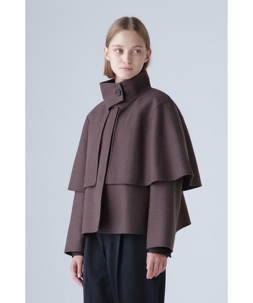 【今季・新品】☆ADORE☆アドーア☆ライトリバー☆ケープ付き☆ジャケット☆茶☆