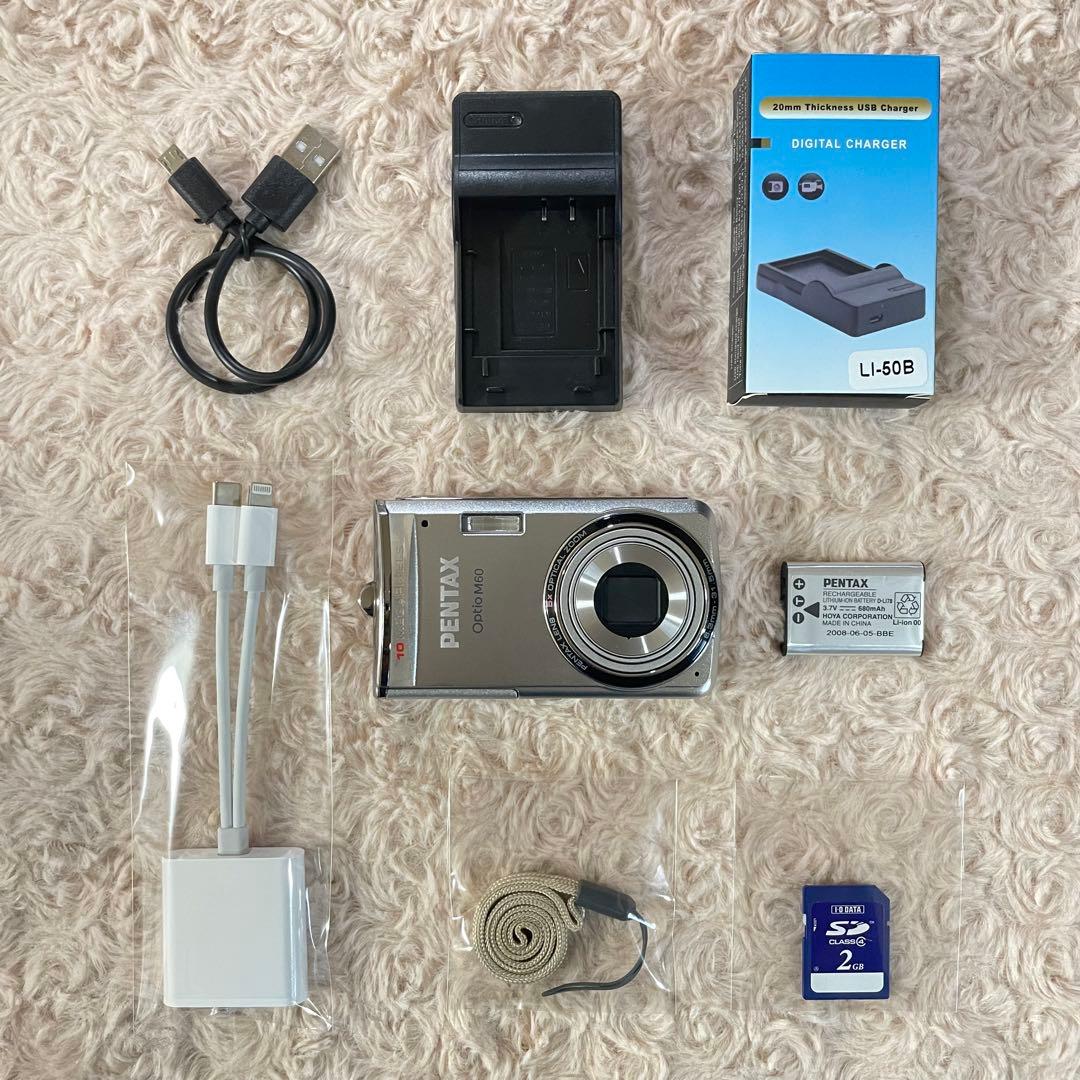 動作確認済✨PENTAX Optio M60✨スマホ転送OK コンデジ 可愛い