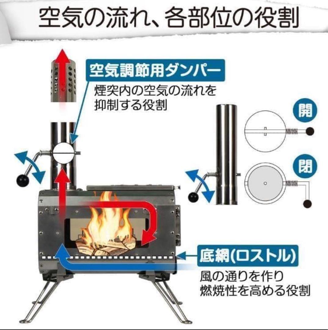 マグマストーブ 薪ストーブ 収納バッグ付 焚き火台 スパークアレスターブラック