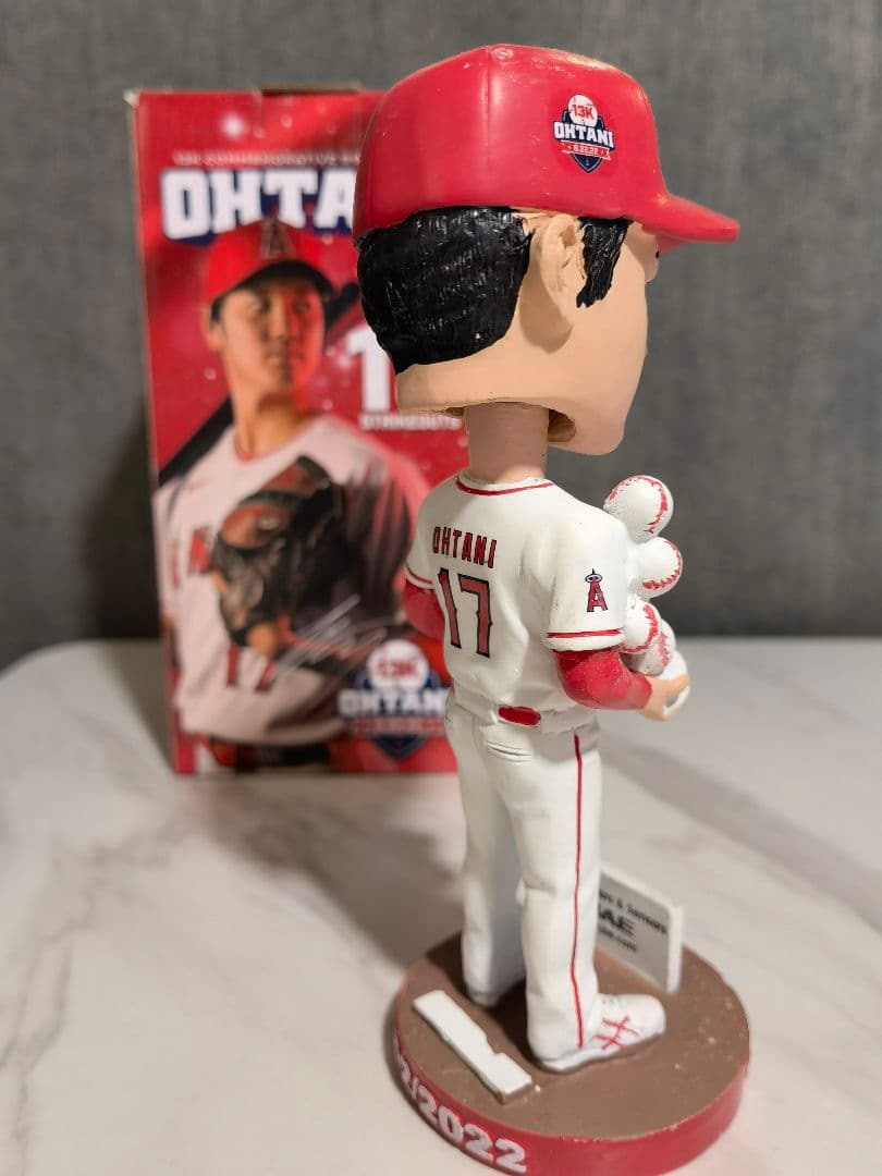 2022年6月22日の13奪三振を記念した 大谷翔平 ボブルヘッド ①