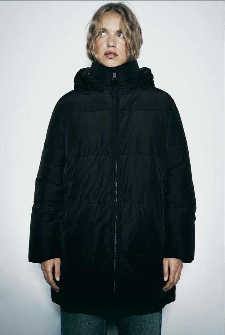 最終値下げ ZARA ダウンコート 美品 ブラック - メルカリ