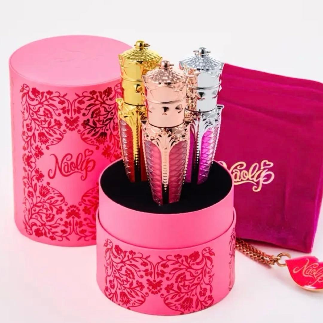 新品未開封　ナオリップ　Naolip リップグロス3本セット　バレンタイン