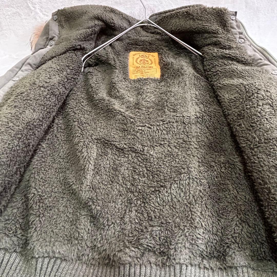 SLY ラクーンファー N3B モッズコート ショート Y2K 00's カーキ