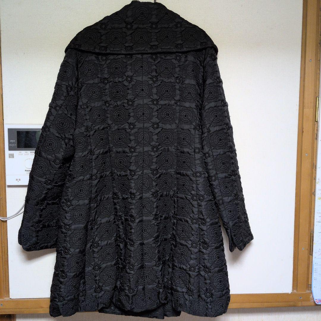 大幅値下げ日本製大きいサイズ46ピエールカルダンキルティングロングコートブラック