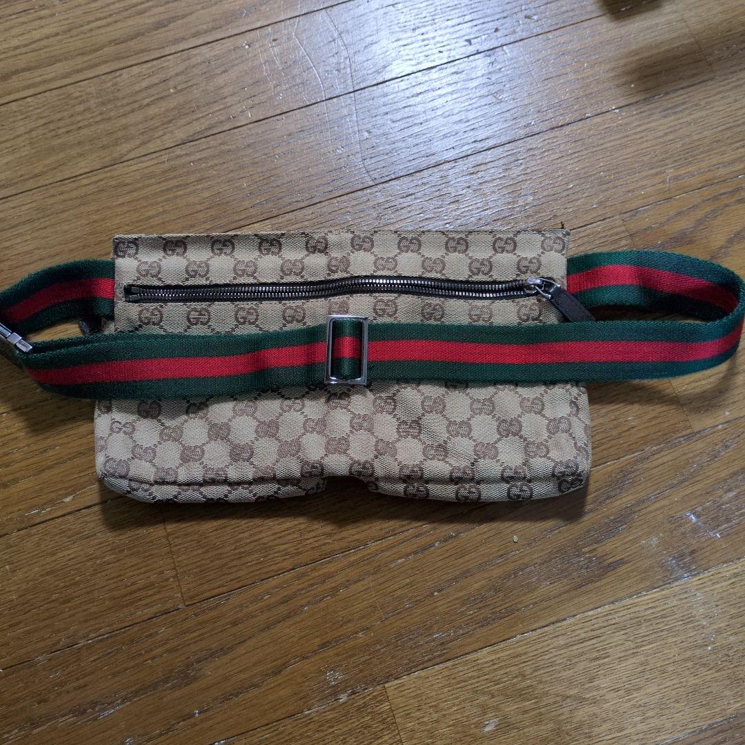 ◆GUCCI　GGパターン　ボディバッグ　ウエストポーチ　希少◆