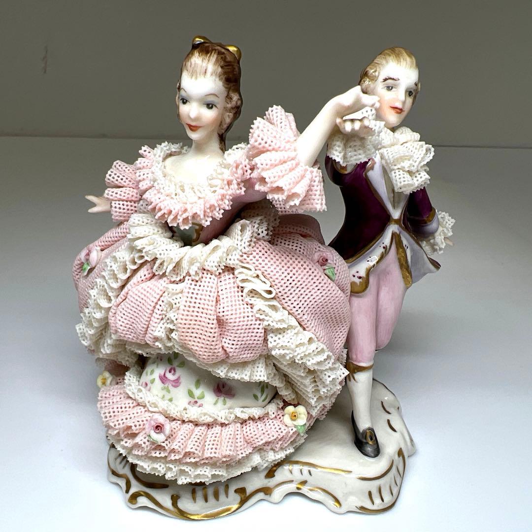 アイリッシュドレスデン レース人形 高さ約11㎝ 東Y7-0730① - メルカリ