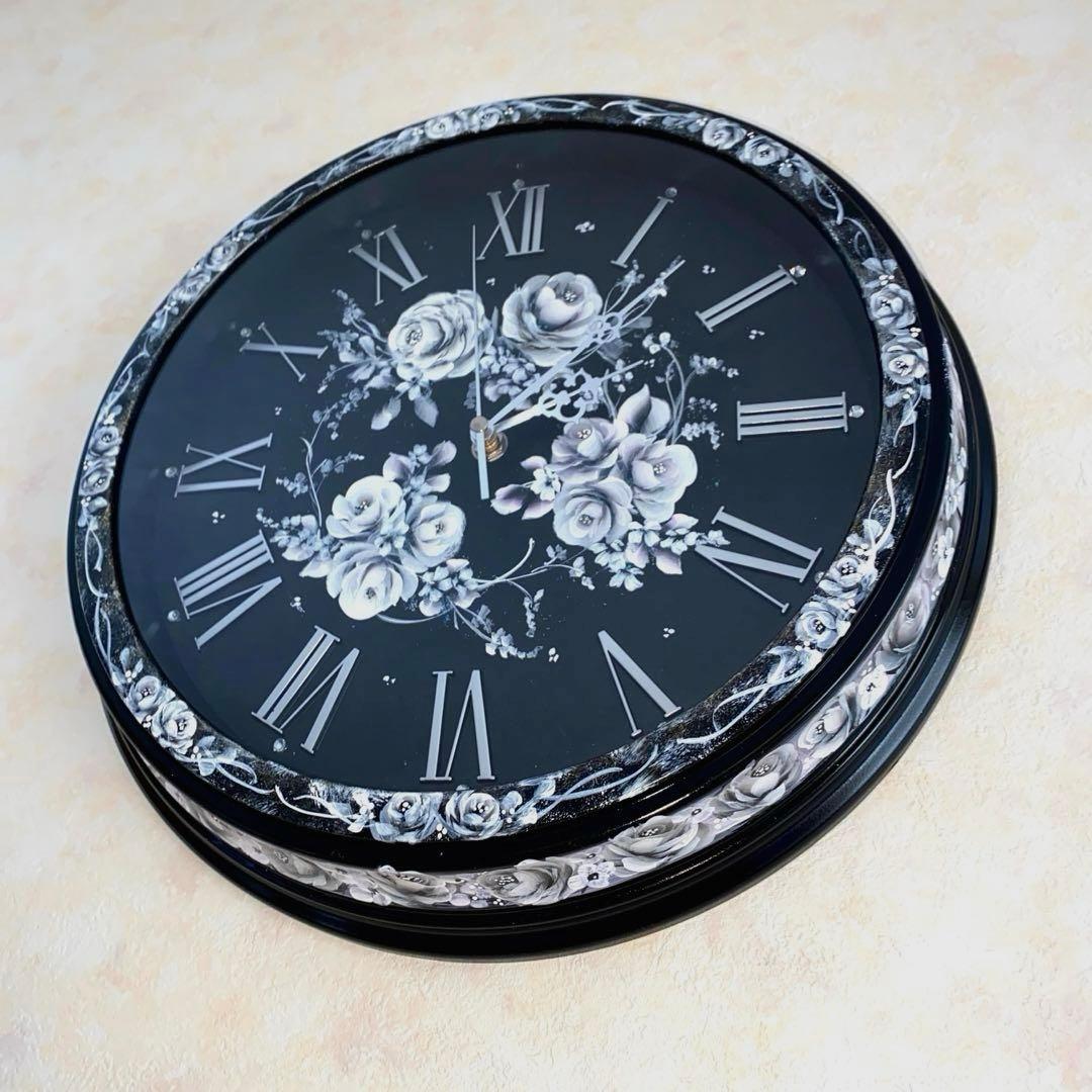 掛け時計 他おまとめ 薔薇 手描き トールペイント