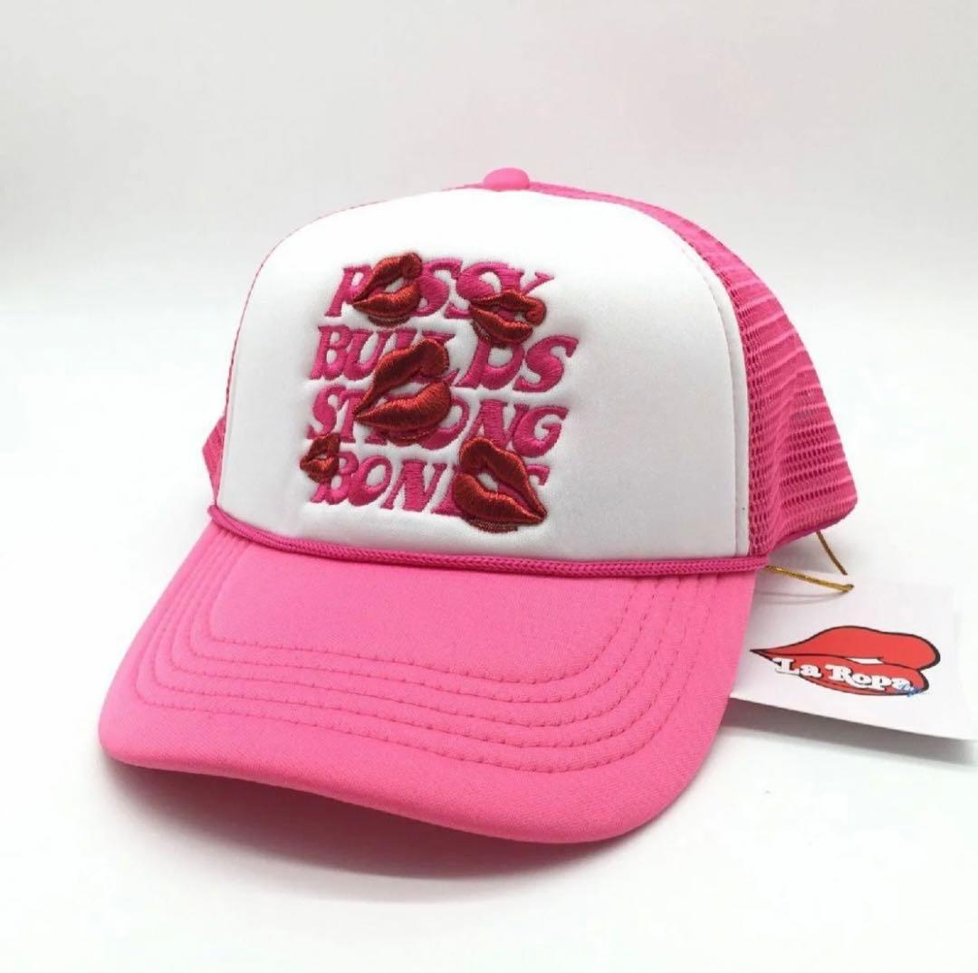 ラロパメッシュキャップ ピンク - メルカリ