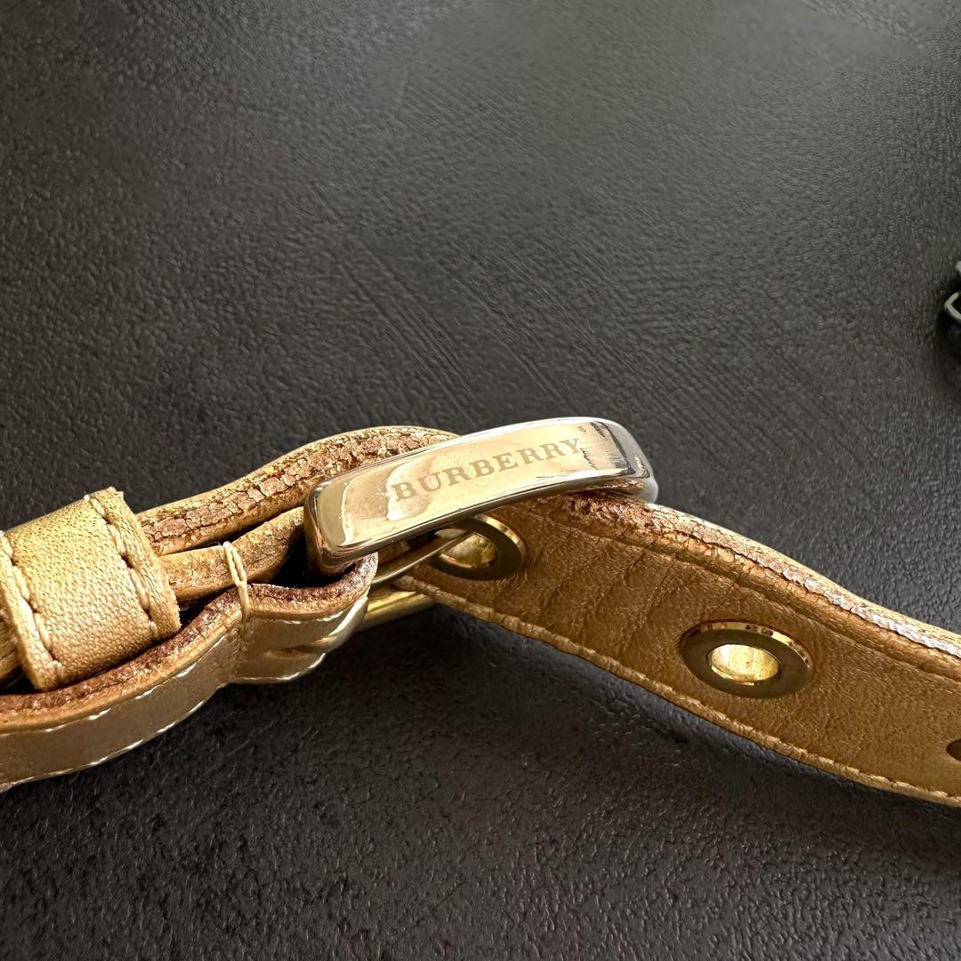 小物 Burberry Blue Label Logo Gold chain belt