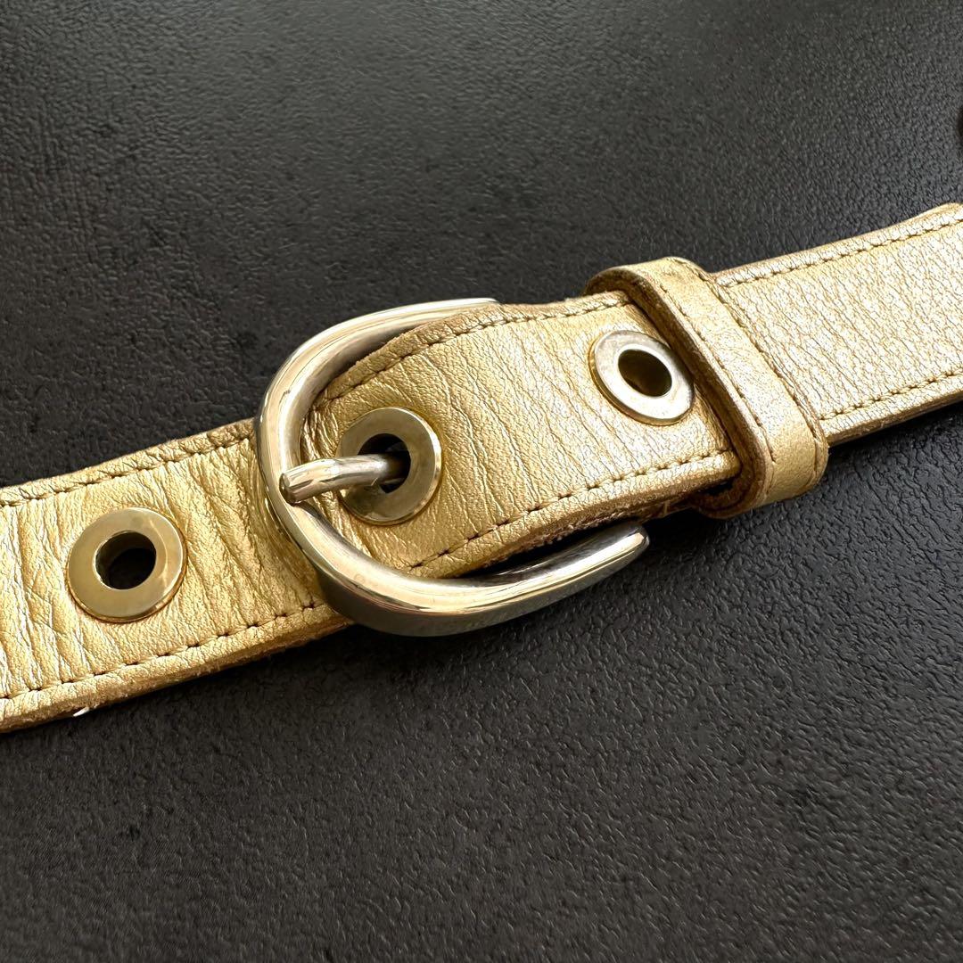 小物 Burberry Blue Label Logo Gold chain belt