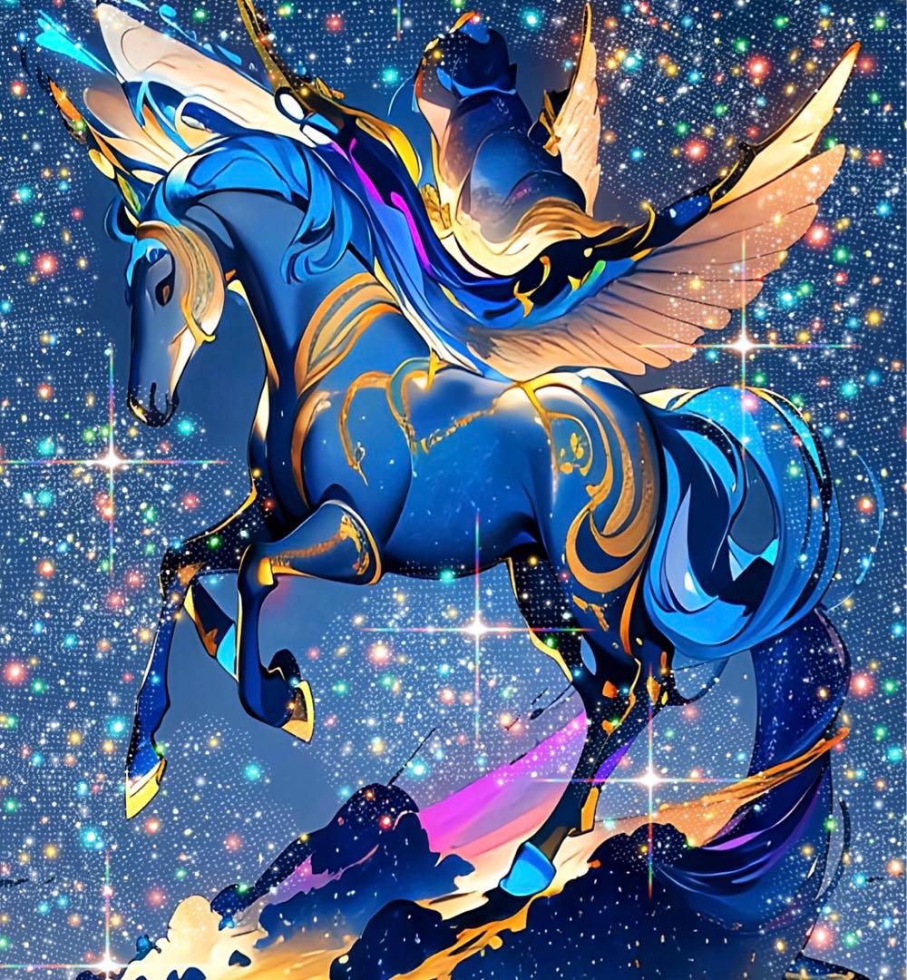 開運ペガサス 額付き 開運と幸福絵画•風水癒しとヒーリング