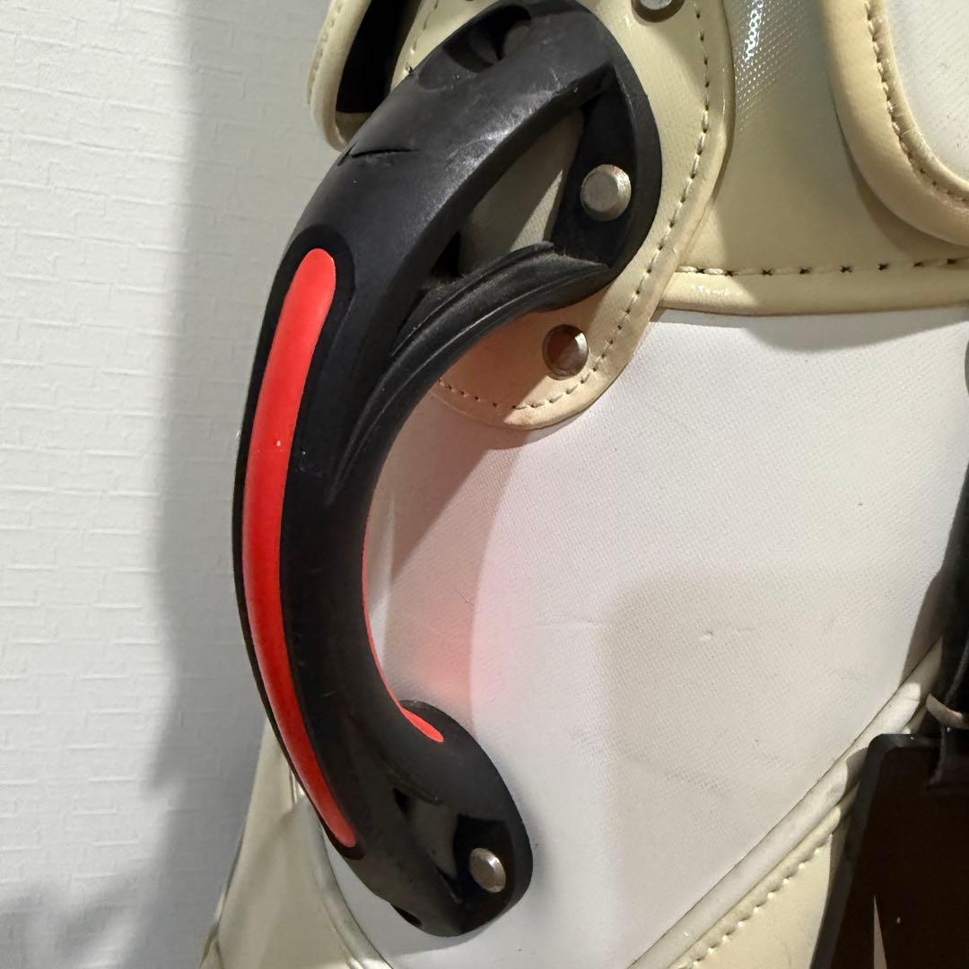 Nike キャディバッグ ゴルフバッグ ホワイト グレー レッド