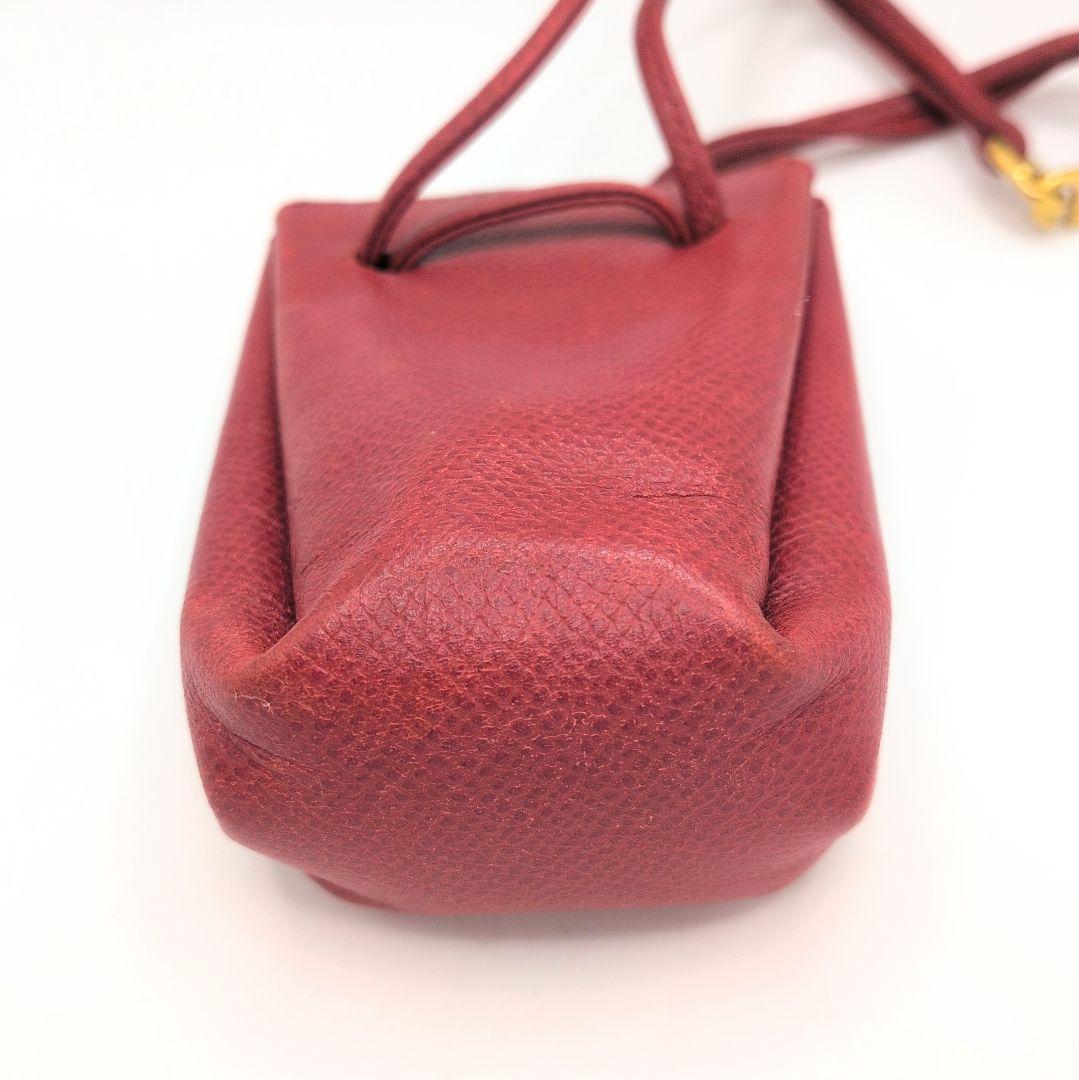 エルメス HERMES ヴェスパ ポーチ 巾着 小物入れ レッド 赤 - メルカリ