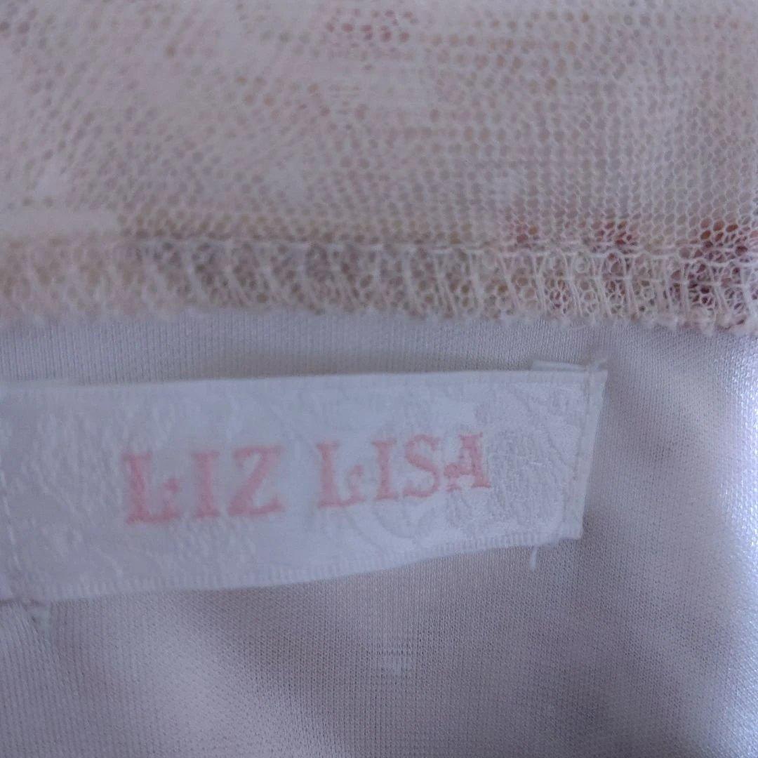 LIZ LISA 花柄ミニワンピース 長袖 フリル 胸元レース 姫系 ガーリー