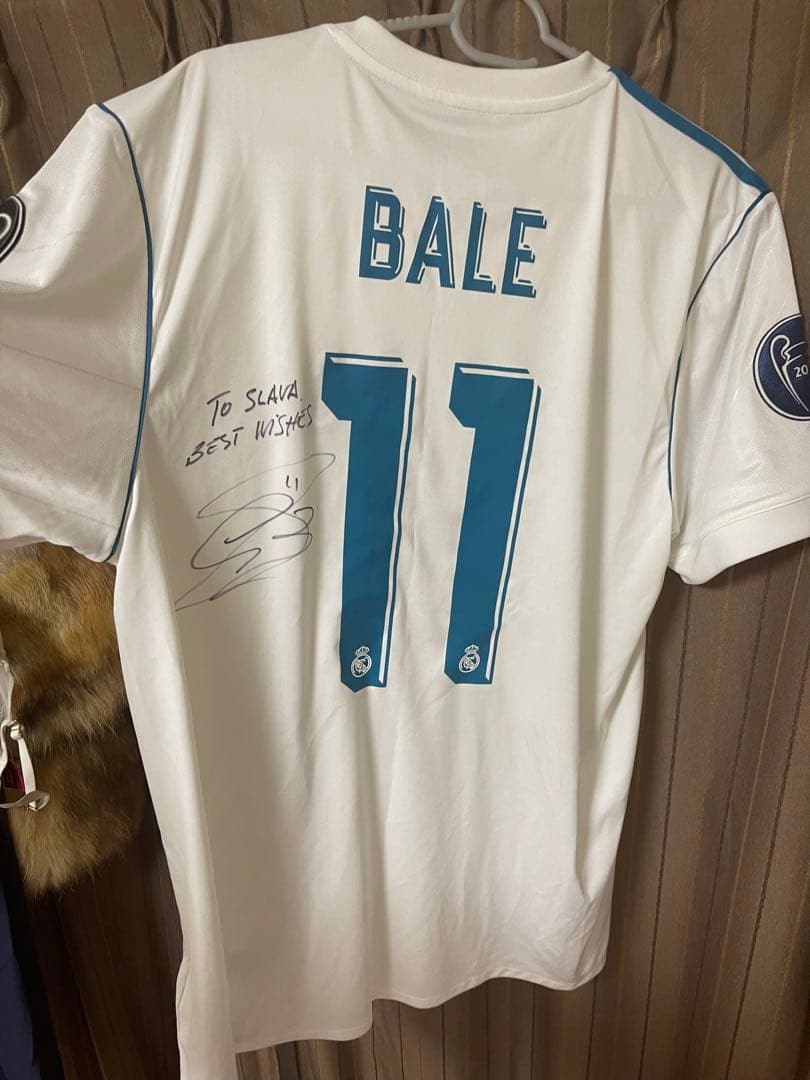ガレス ベイル 選手と会った サッカー ユニフォーム 直筆サインと