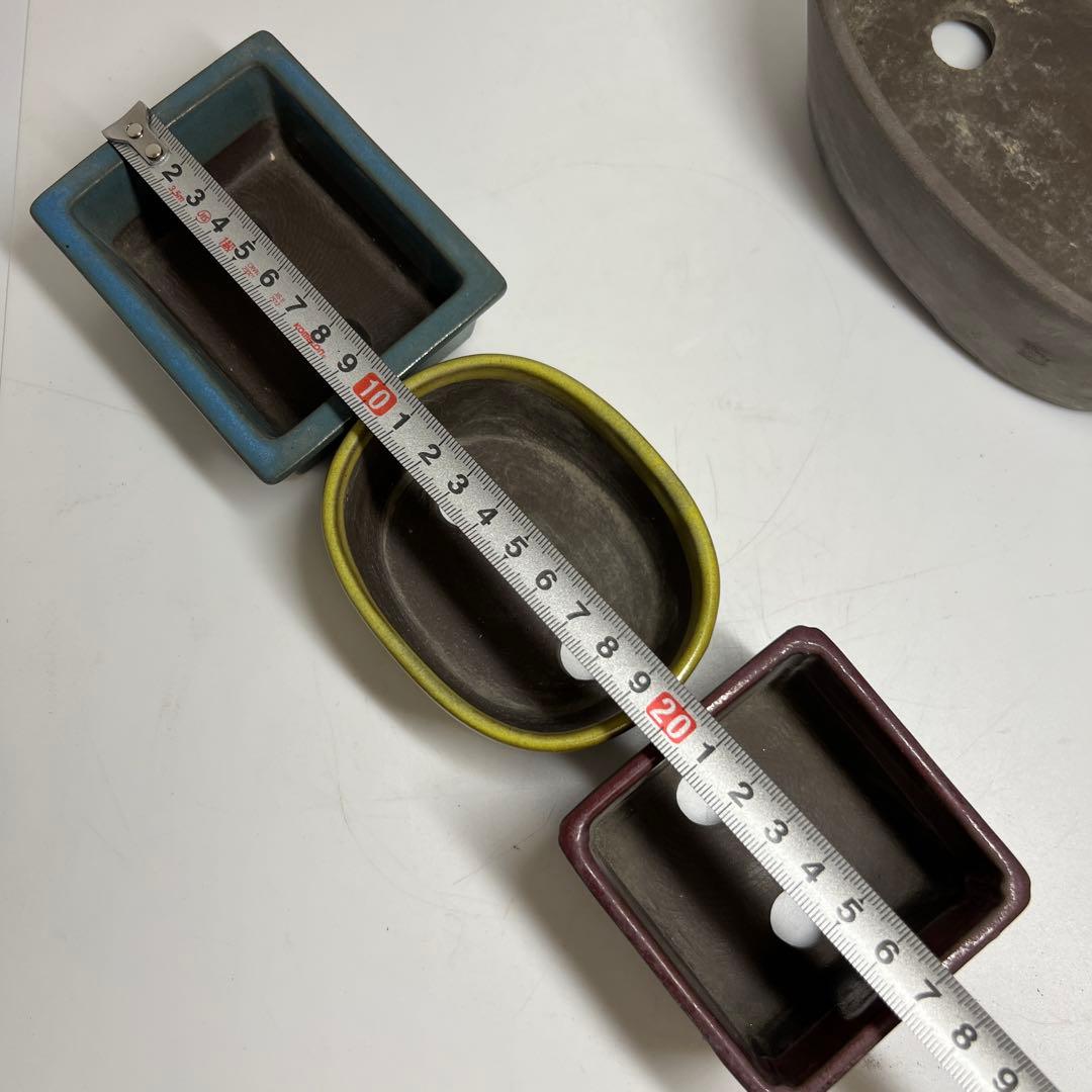 中国美術 在銘植木鉢 幅約7.5~18㎝ 東Y7-1104⑤タトヒサ