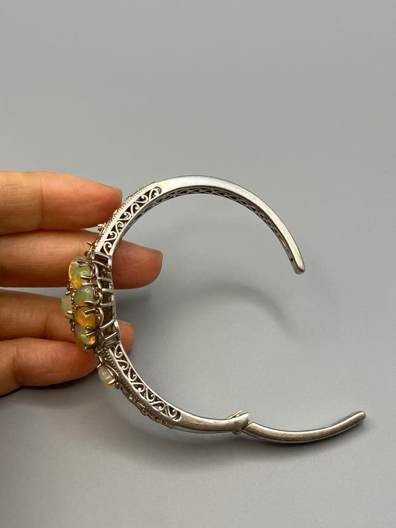 SV925 オパール　バングル　ブレスレット