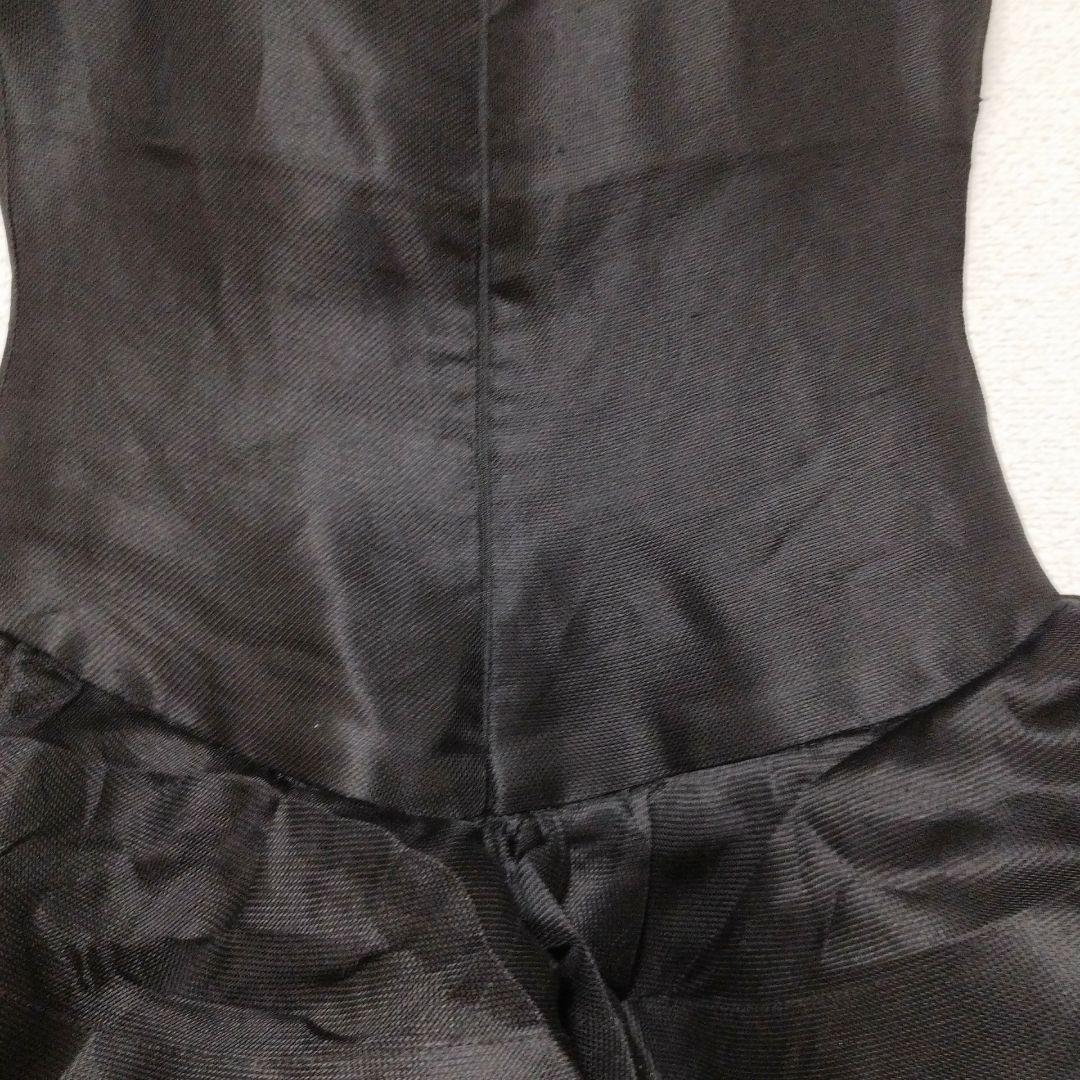 オスカーデラレンタ ドレス ブラック フリル アシンメトリー