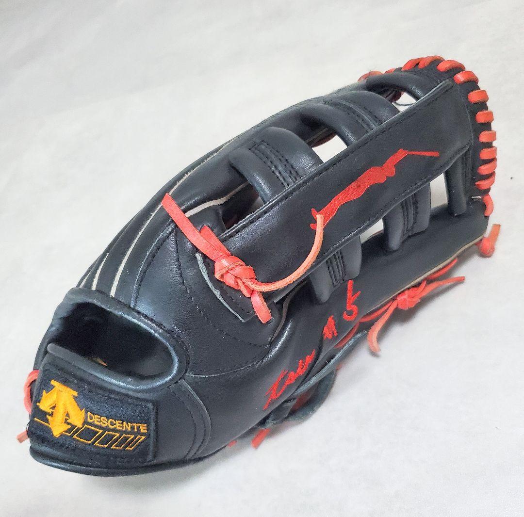 デサント 日本製 新庄剛志モデル シルエット刻印 外野用 軟式グローブ