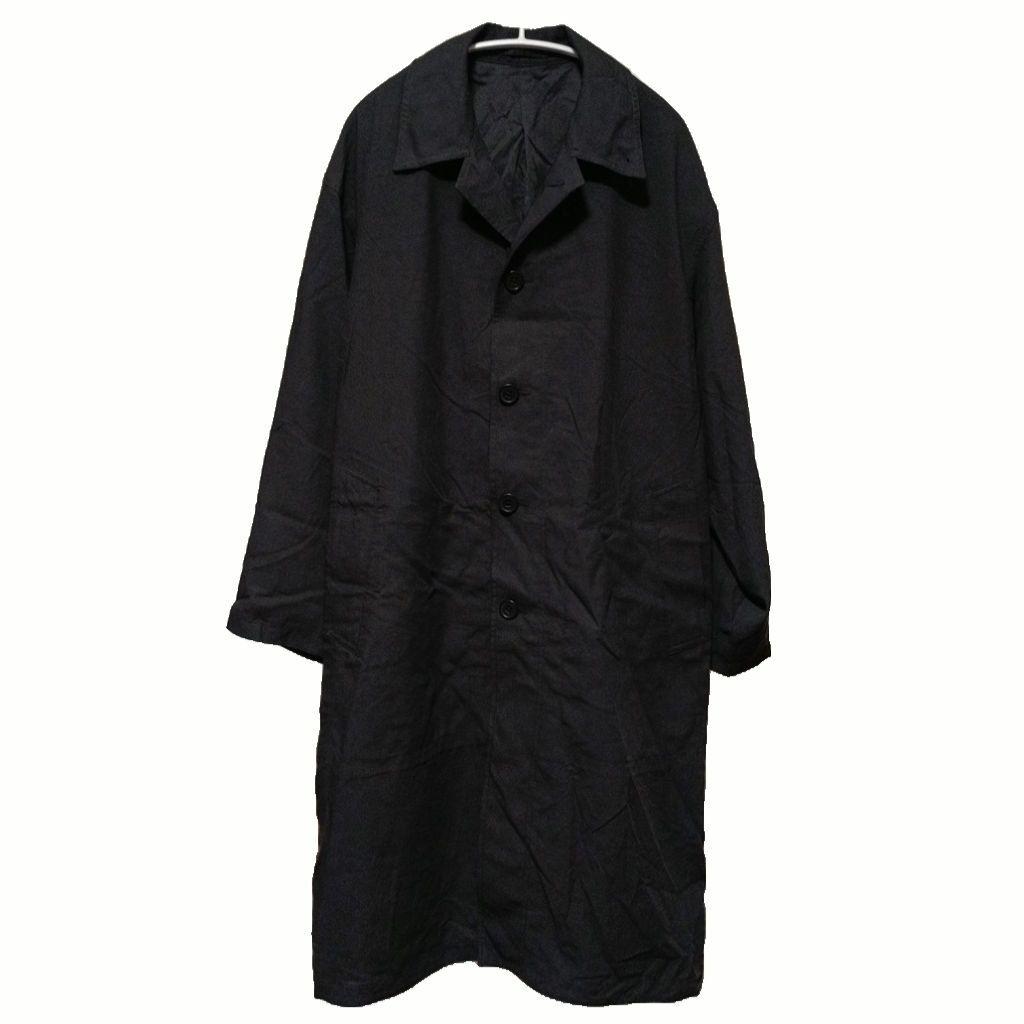 美品。ユニクロU　オーバーサイズステンカラーコート　ブラック　XS