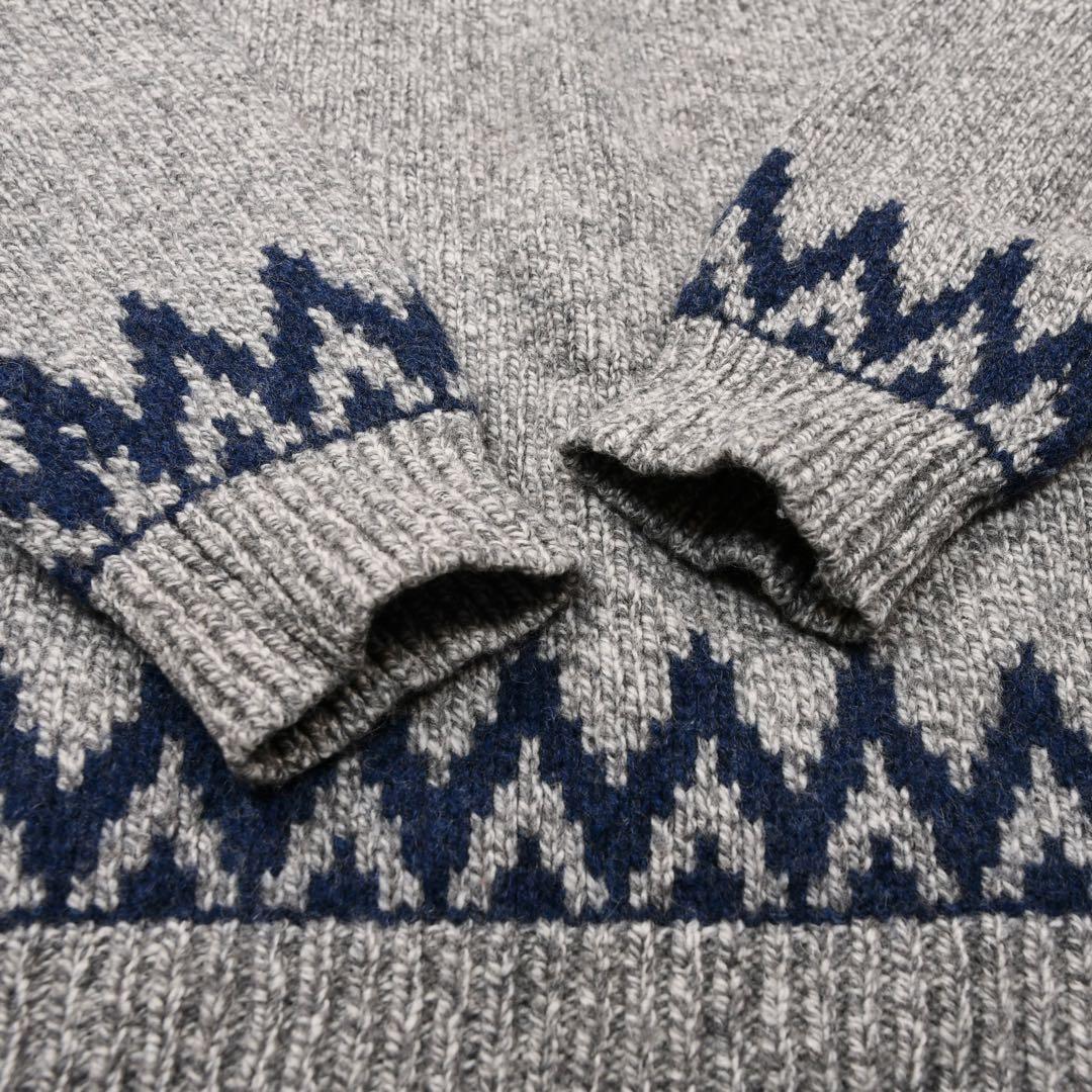 12M516◯ L.L.Bean 求心柄 くるみボタン ニット セーター XL