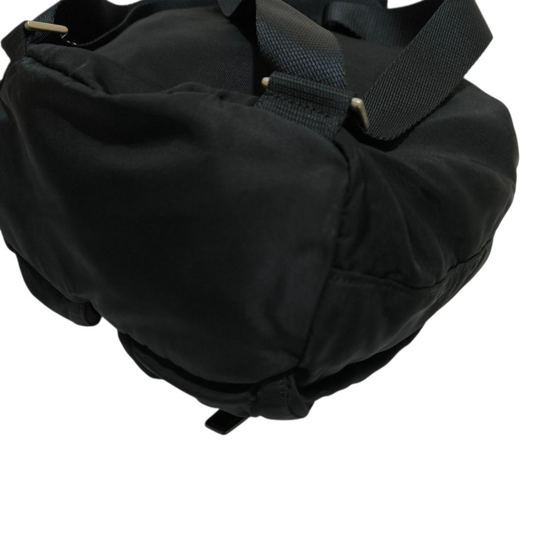 PRADA　プラダ　バックパック　ミニリュック　ナイロン　ブラック　ロゴプレート