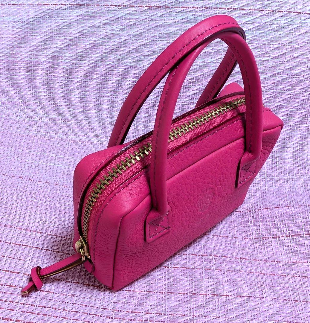 ipusuke様/Felisi 本革ポーチ/フーシャピンク