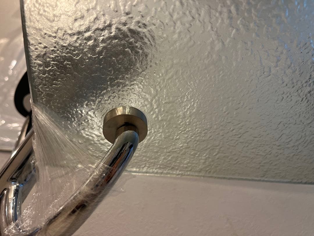 ミッドセンチュリー スクエア ガラステーブル 2段 TEMPERED GLASS