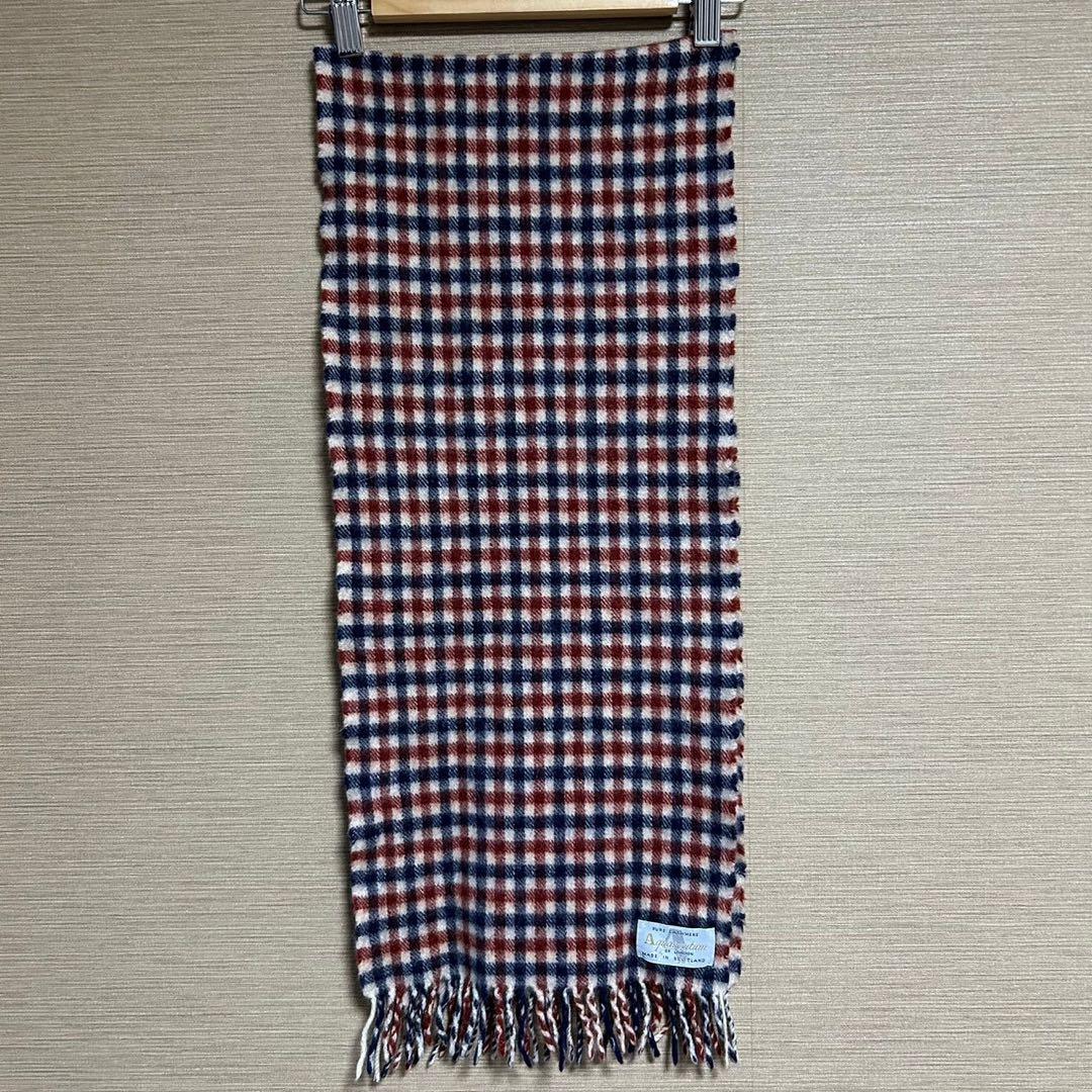カシミヤ100% Aquascutum アクアスキュータム マフラー ストール